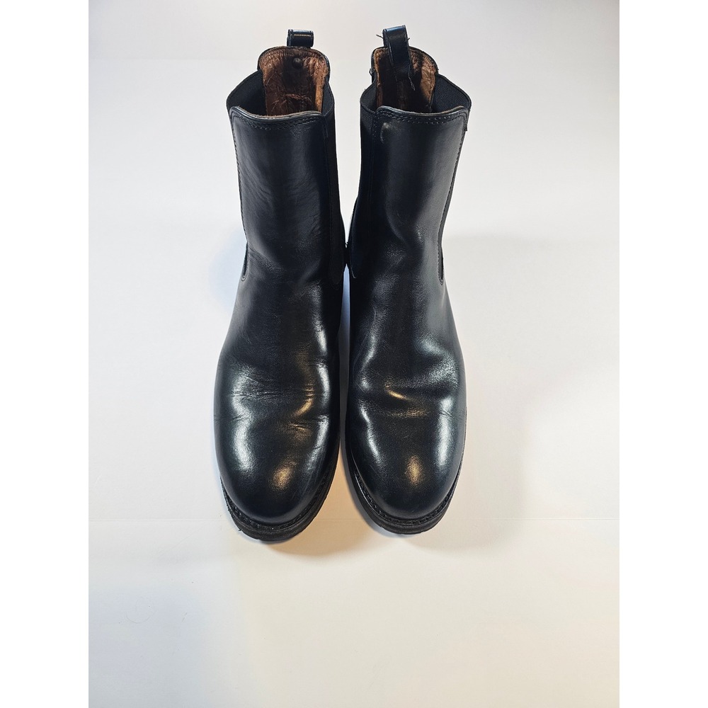Frye Chelsea Boots Women 8.5 Black Leather Ankle Booties Style 76654